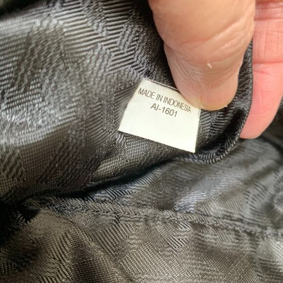 MICHAEL KORS X-Large Black/White Zebra Pattern Canvas Beach Tote Leather Trim - Picture 14 of 16